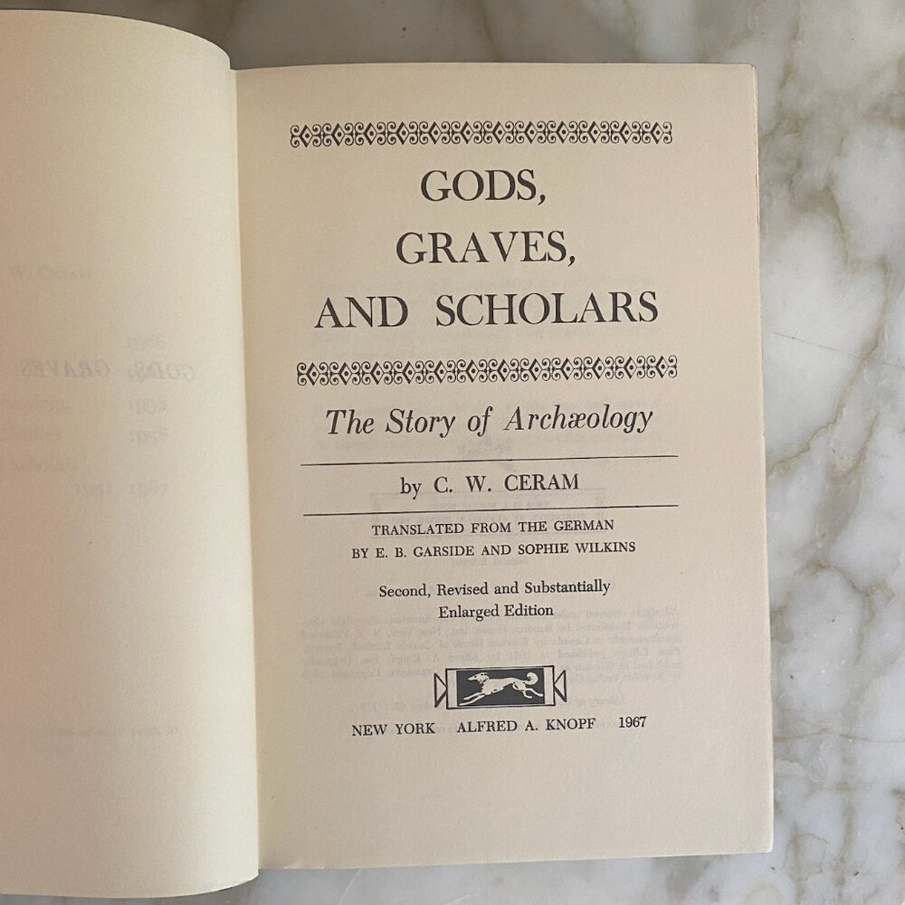 Vintage Gods Graves & Scholars Archaeology History Knoff C. W. Cream Book - Picture 3 of 11